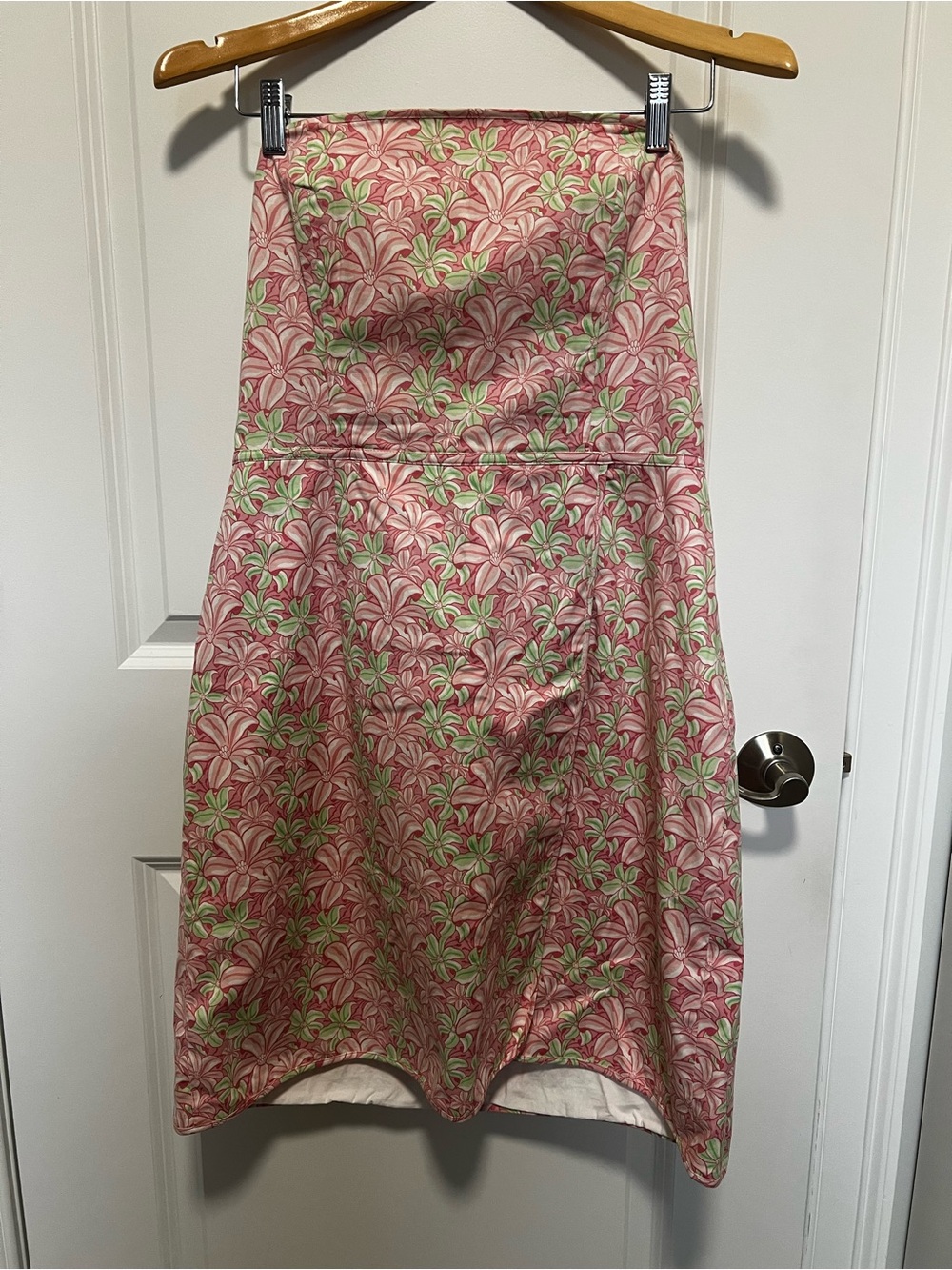 Vineyard Vines Strapless Floral Wrap Front Dress size 14